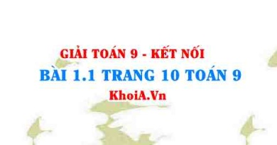 Bài 1.1 SGK Toán 9 tập 1 Kết nối tri thức